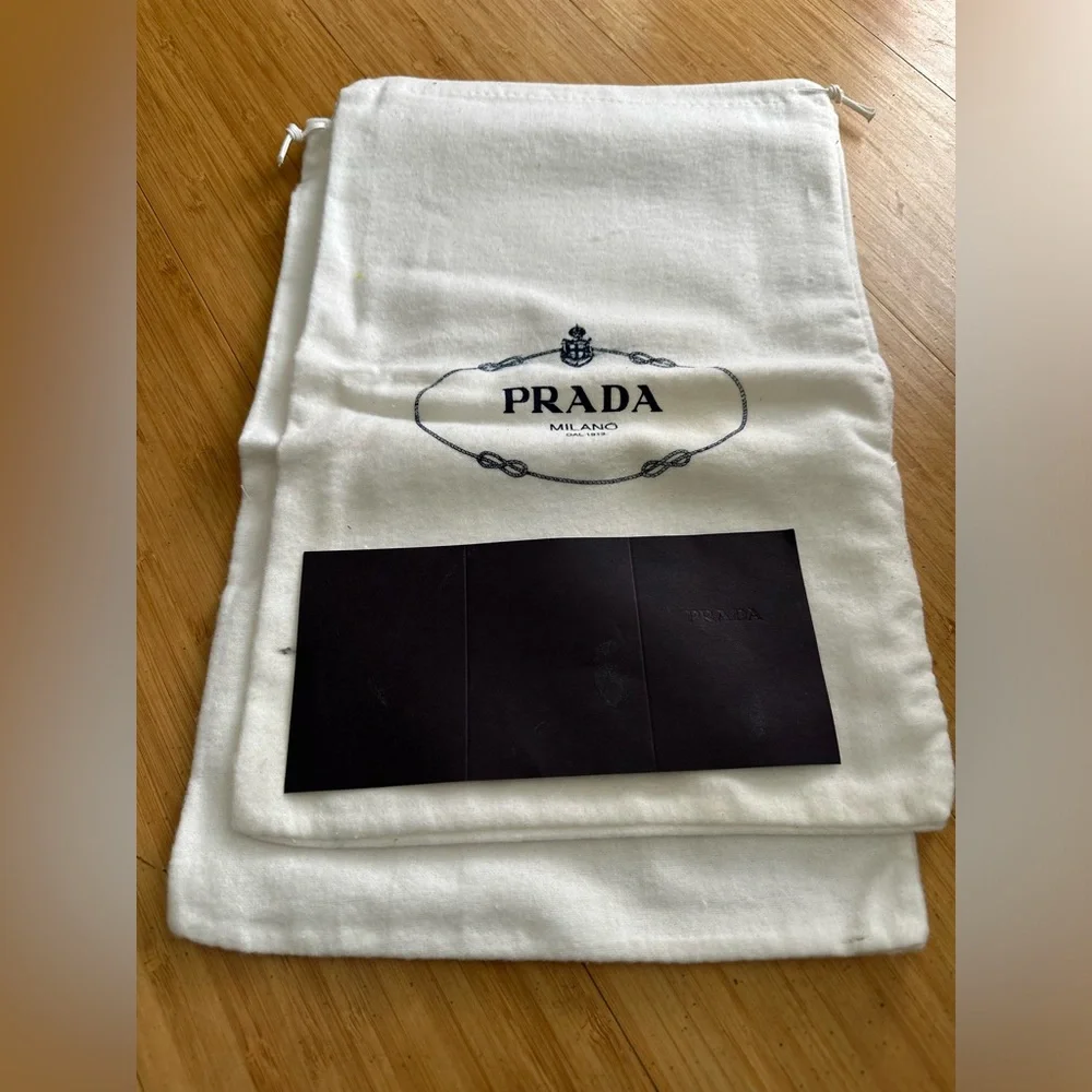 PRADA logo heeled black Suede Pumps SZ 40 (US SZ 10). Never worn. NWOT - Picture 12 of 12